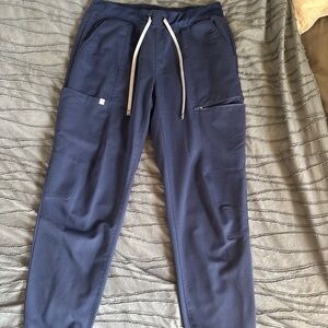 Fabletics Women's Navy Jogger Scrub Pants with Pockets